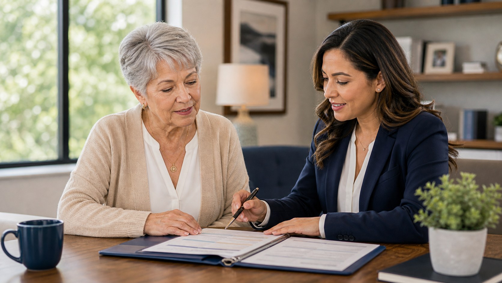 Retirees discussing Medicare Supplement coverage with an advisor